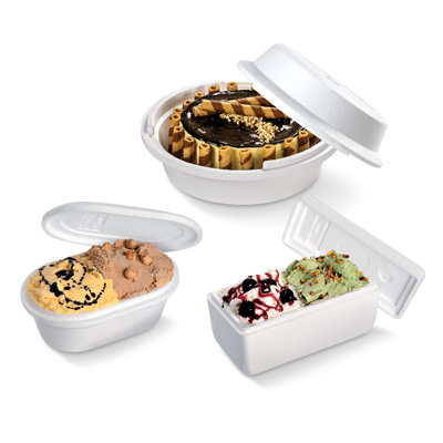 Various ice cream tubs